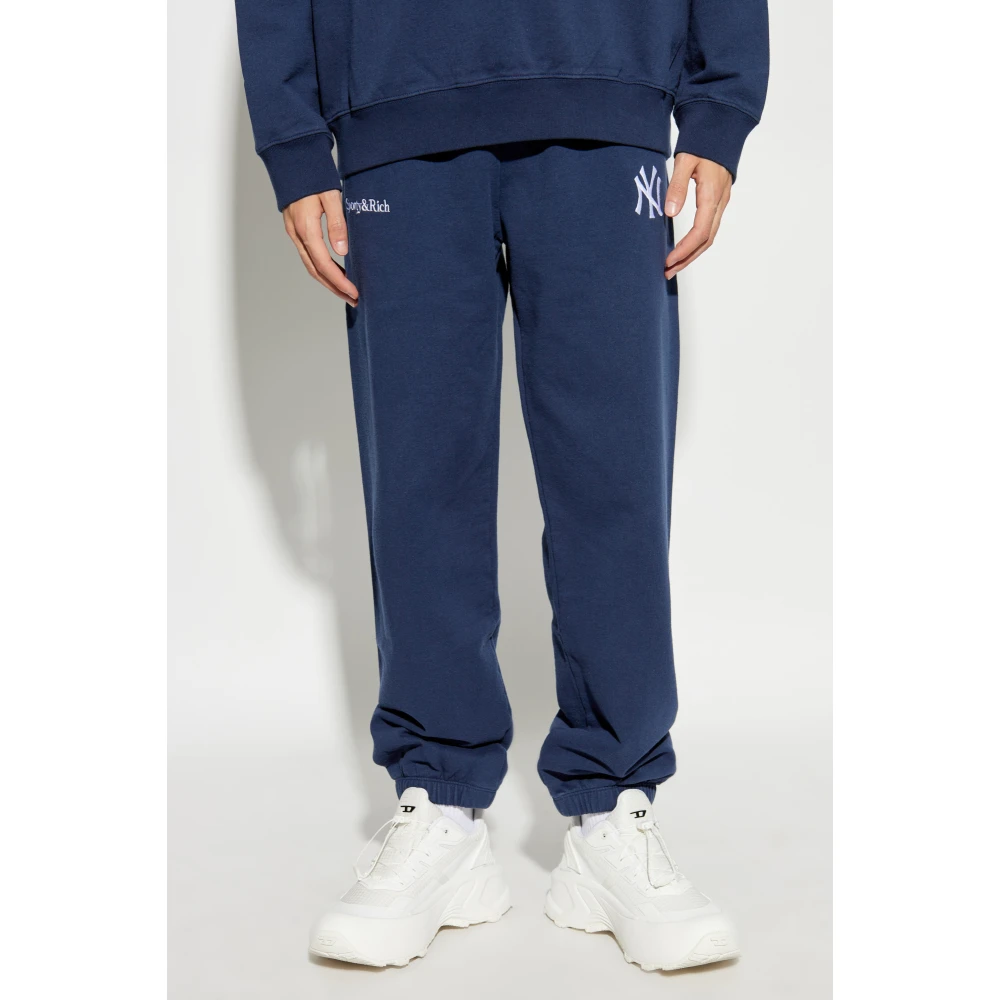 Sporty & Rich Sweatpants uit de 47 & The New York Yankees collectie Blue Dames