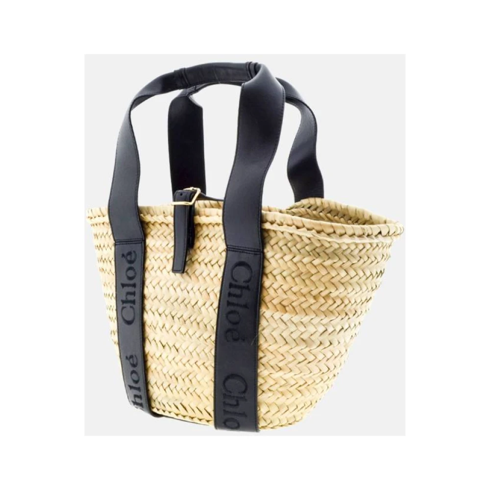 Chloé Mandje Medium Zwarte Handtas Beige Dames