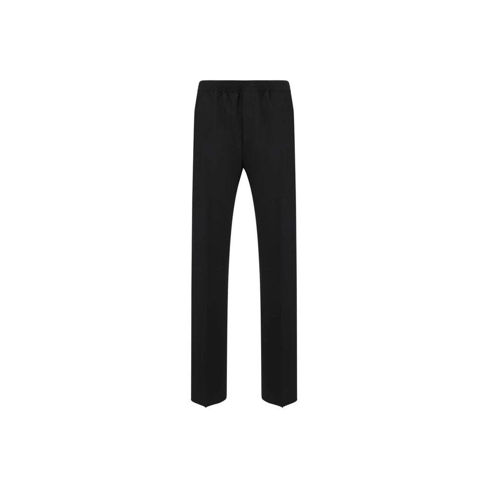 Givenchy Wollen broek met ritssluiting en elastische tailleband Black Heren