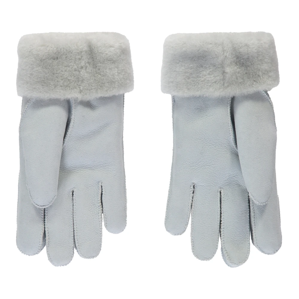 Parajumpers Shearling Handschoenen met Contraststiksels Gray Dames