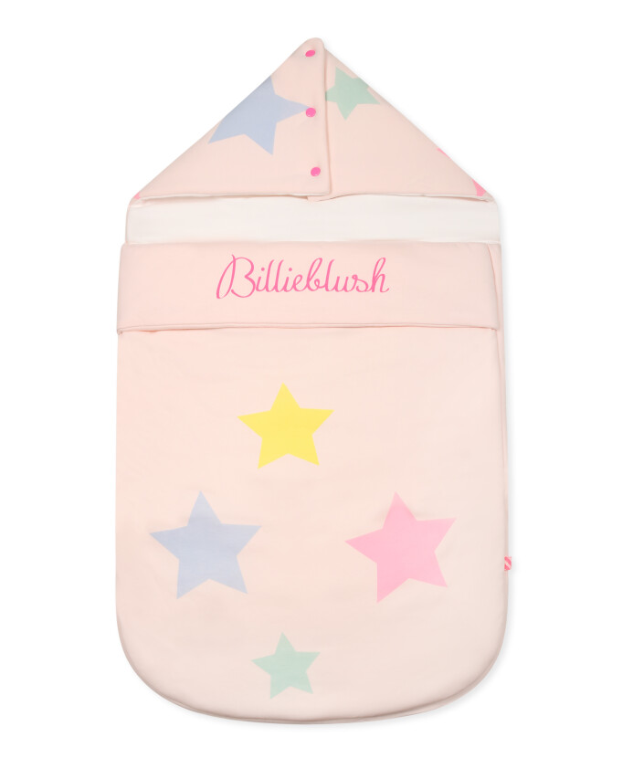 sac-de-couchage-bebe-rose-avec-etoiles