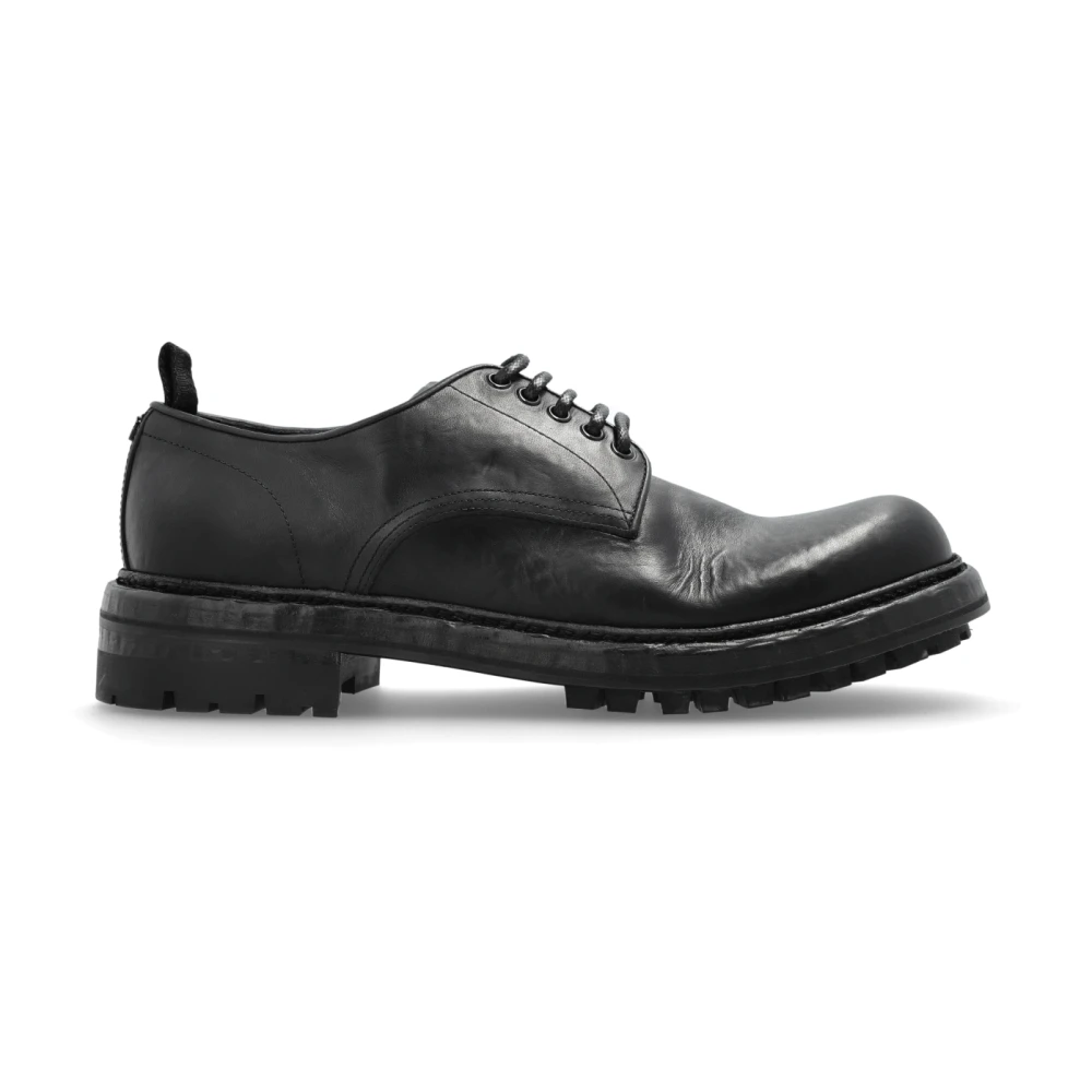 Dolce & Gabbana Black Derby Type Shoes - Male - Laced Shoes - 6 Uk - Shoes