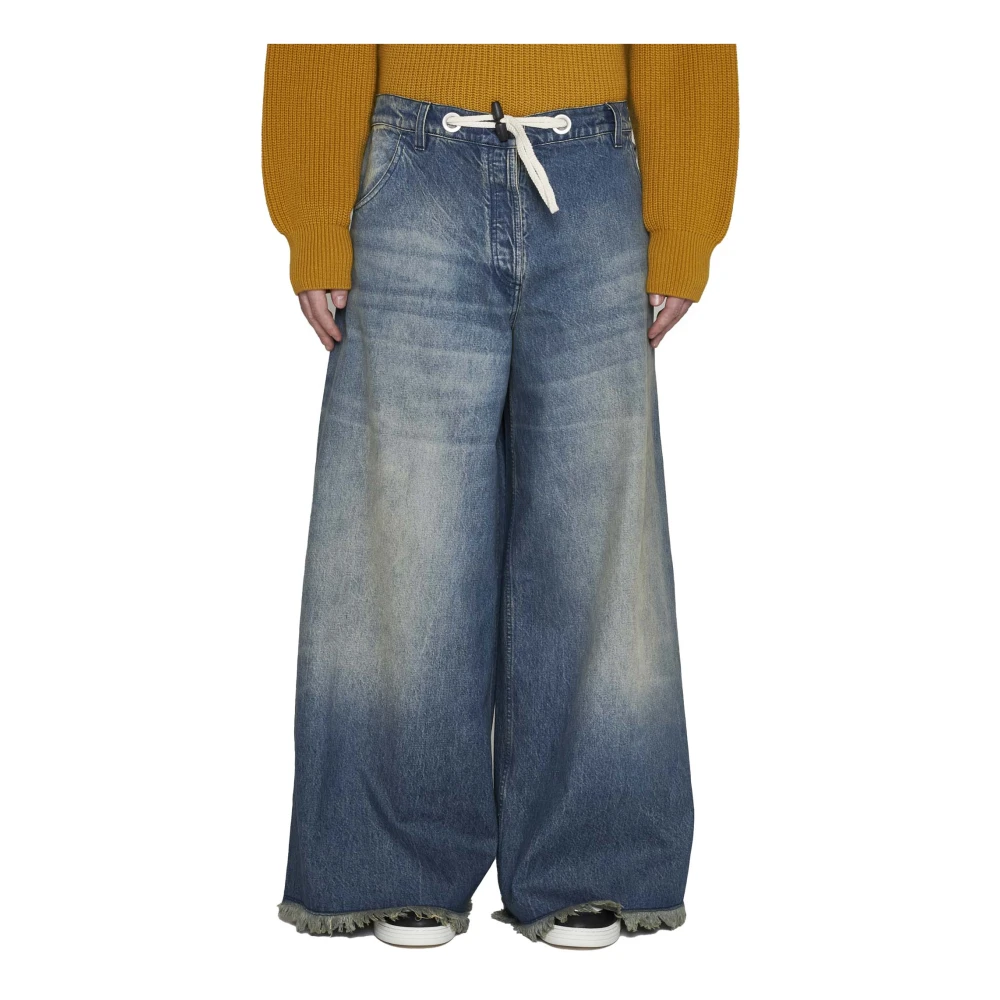 Moncler Blauwe Jeans Broek Blue Heren