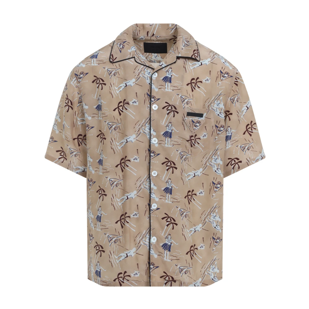 Prada Men's Multicolor Ucs524sooo.17oy Shirt - Short Sleeve Shirts - S - Shirts