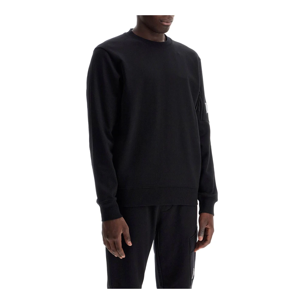 C.P. Company Diagonal Raised Fleece Sweatshirt Black Heren