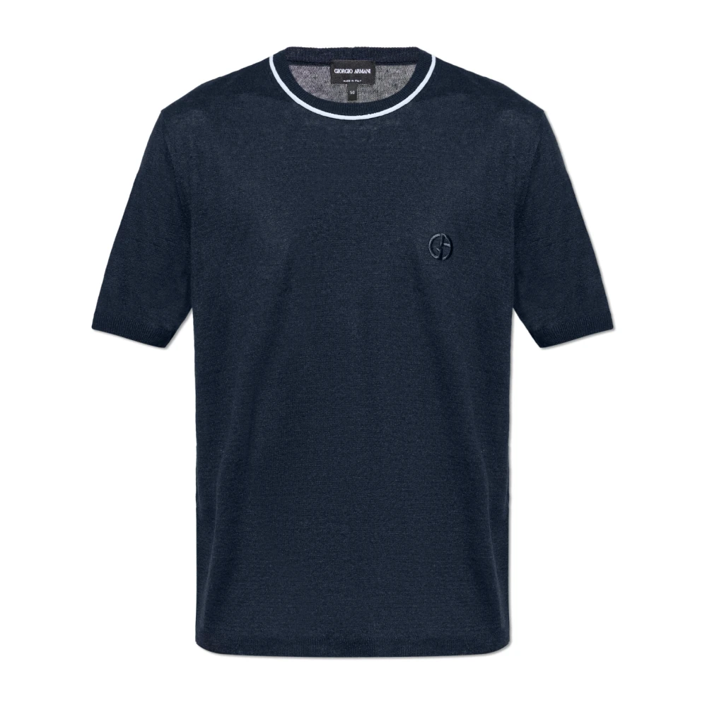 Giorgio Armani Uomo Blu Top, L, New,