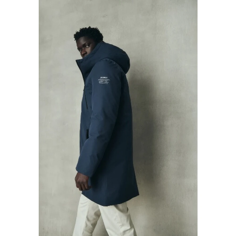 Ecoalf Livorno Upcycled Ocean Coat Blue Heren