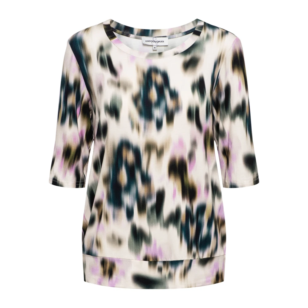 &Co Woman Bloes met lange mouwen en V-hals Multicolor Dames