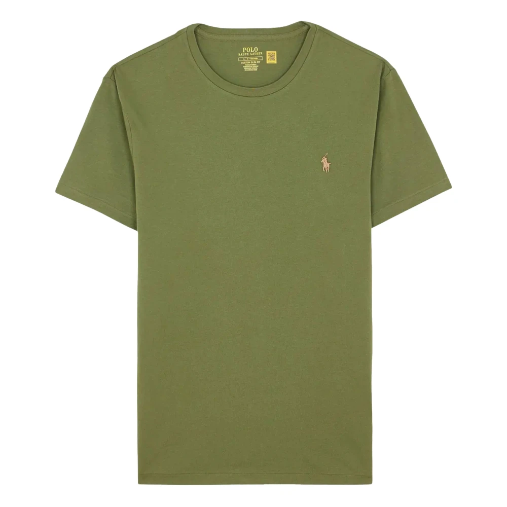 Polo Ralph Lauren Geborduurde Slim Fit Katoenen T-shirt Green Heren