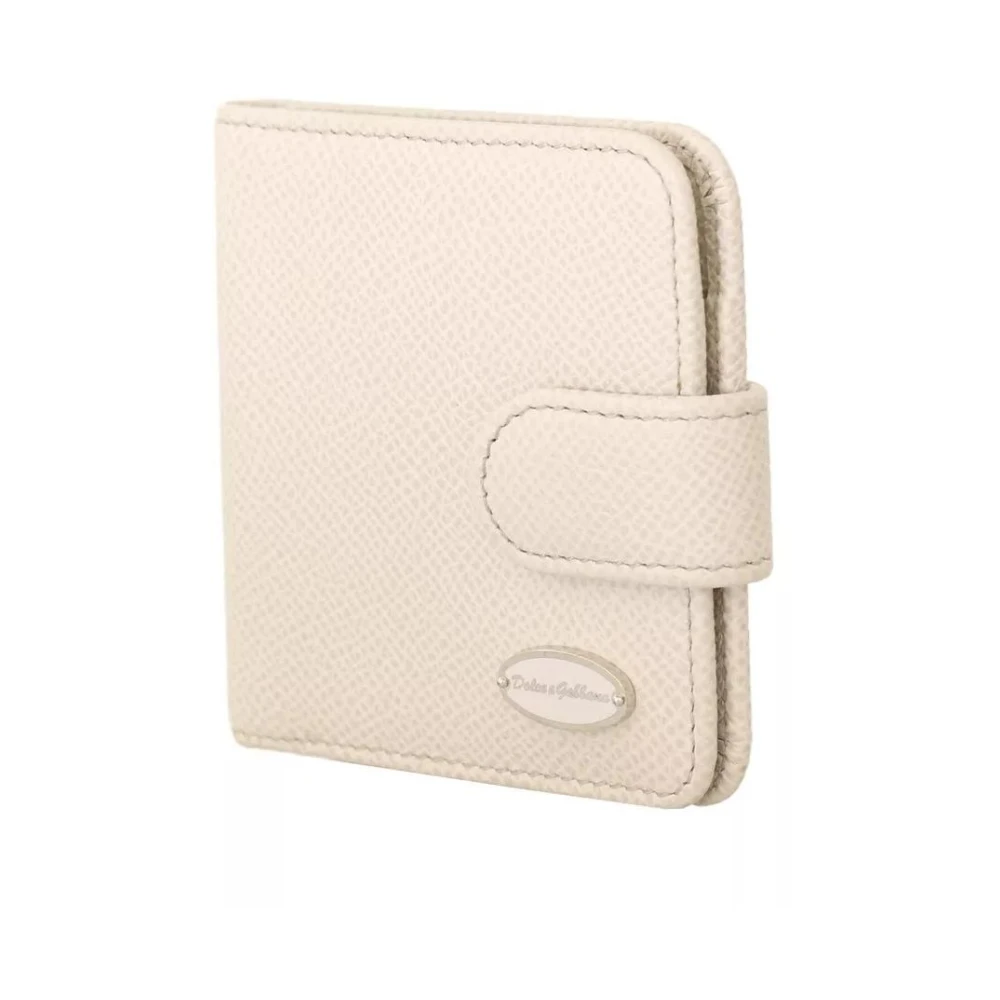 Dolce & Gabbana Witte leren condoomhoes portemonnee White Heren