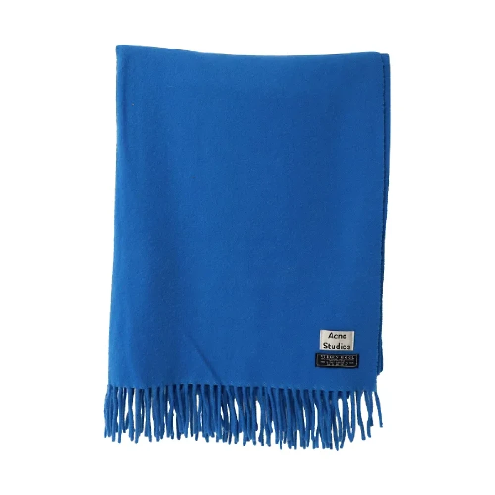 Acne Studios Pre-owned Wool scarves Blue Dames