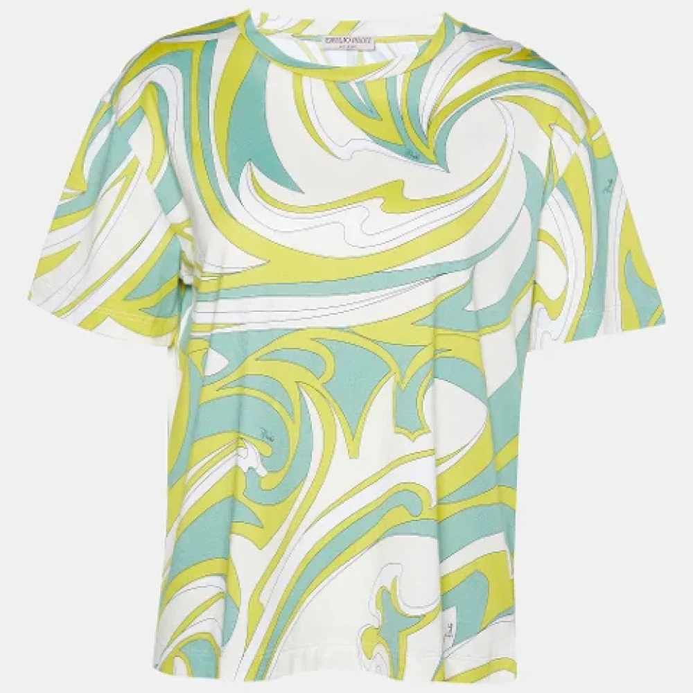 Emilio Pucci Pre-owned Cotton tops Yellow Dames