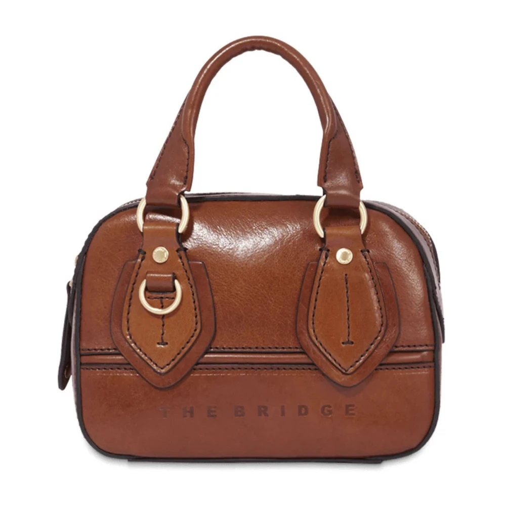The Bridge Women's Brown Mini Bowling Leather Handbag - Handbags - One Size - Bags