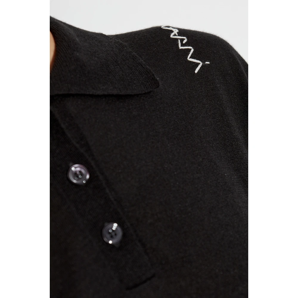 Marni Wollen Polo Black Dames
