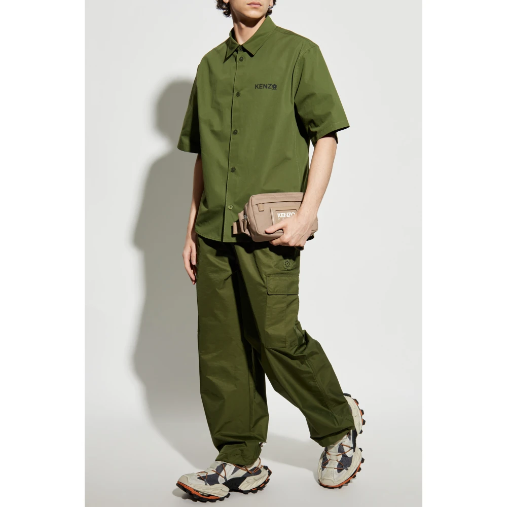 Kenzo Kortemouwenshirt Green Heren
