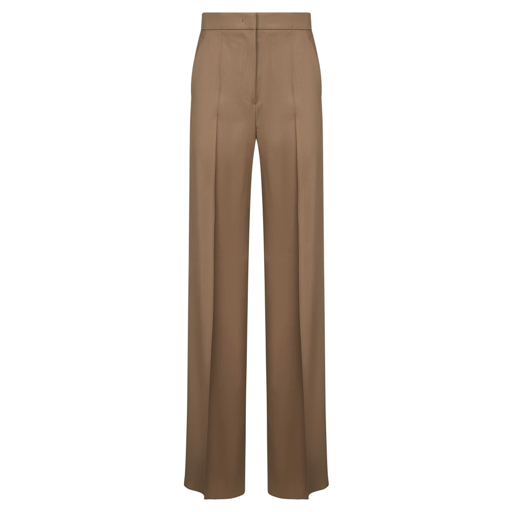 Max Mara Women's Brown Wide Trousers, Xs, Fernet Trousers