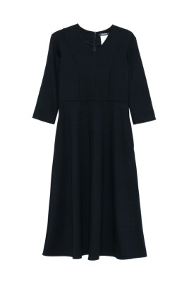 navy-blue-flared-dress