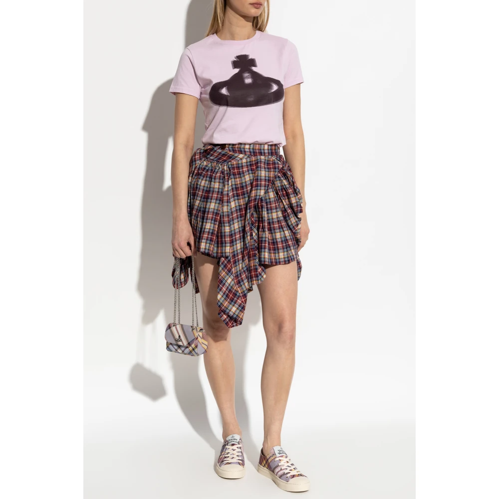 Vivienne Westwood T-shirt met logo Purple Dames