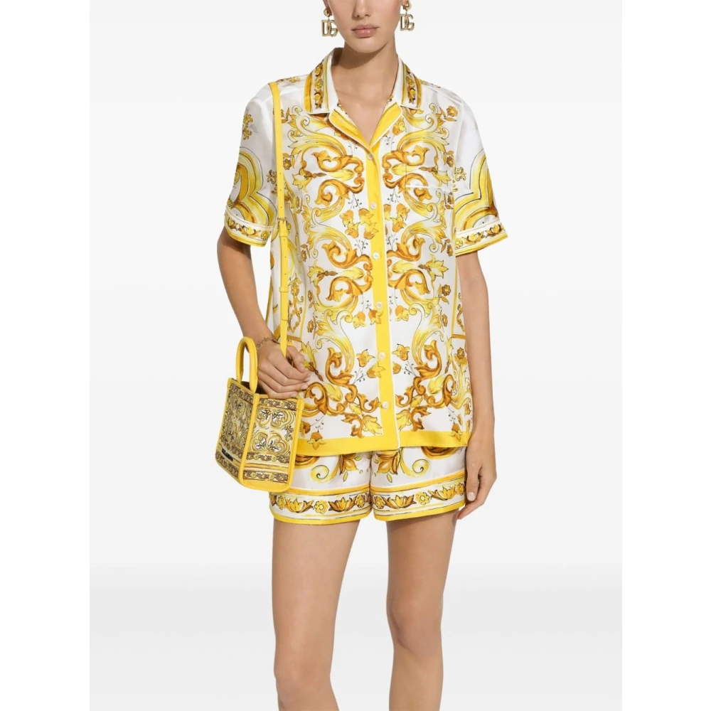 Dolce & Gabbana Stijlvolle Camicia Overhemden Yellow Dames