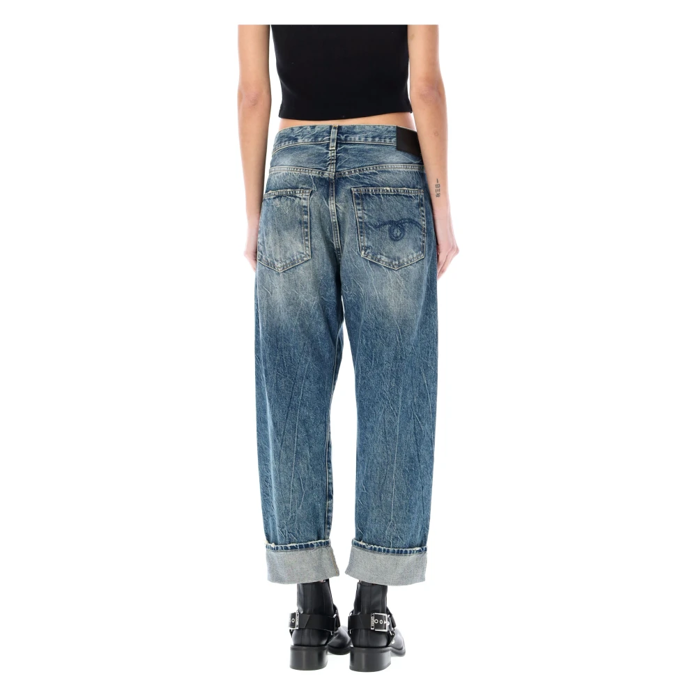 R13 Kelly Blue Crossover Jeans Blue Dames