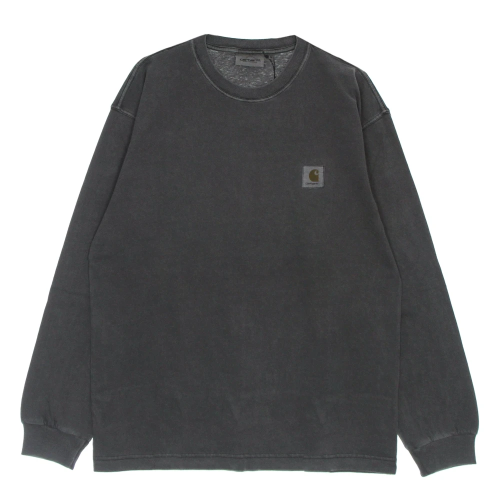Carhartt WIP Zwarte longsleeve ronde hals shirt Black Heren