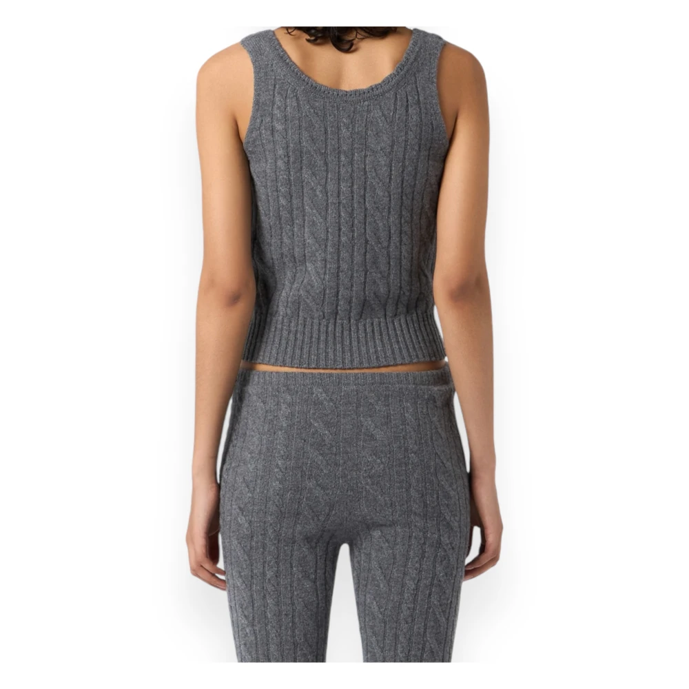 Blumarine Gebreide Tank Top Gray Dames