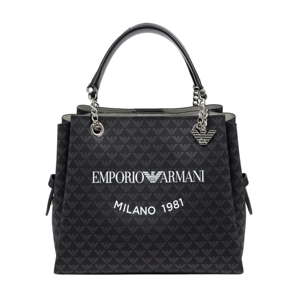 Emporio Armani Multicolor Schoudertas met Magneetsluiting Black Dames