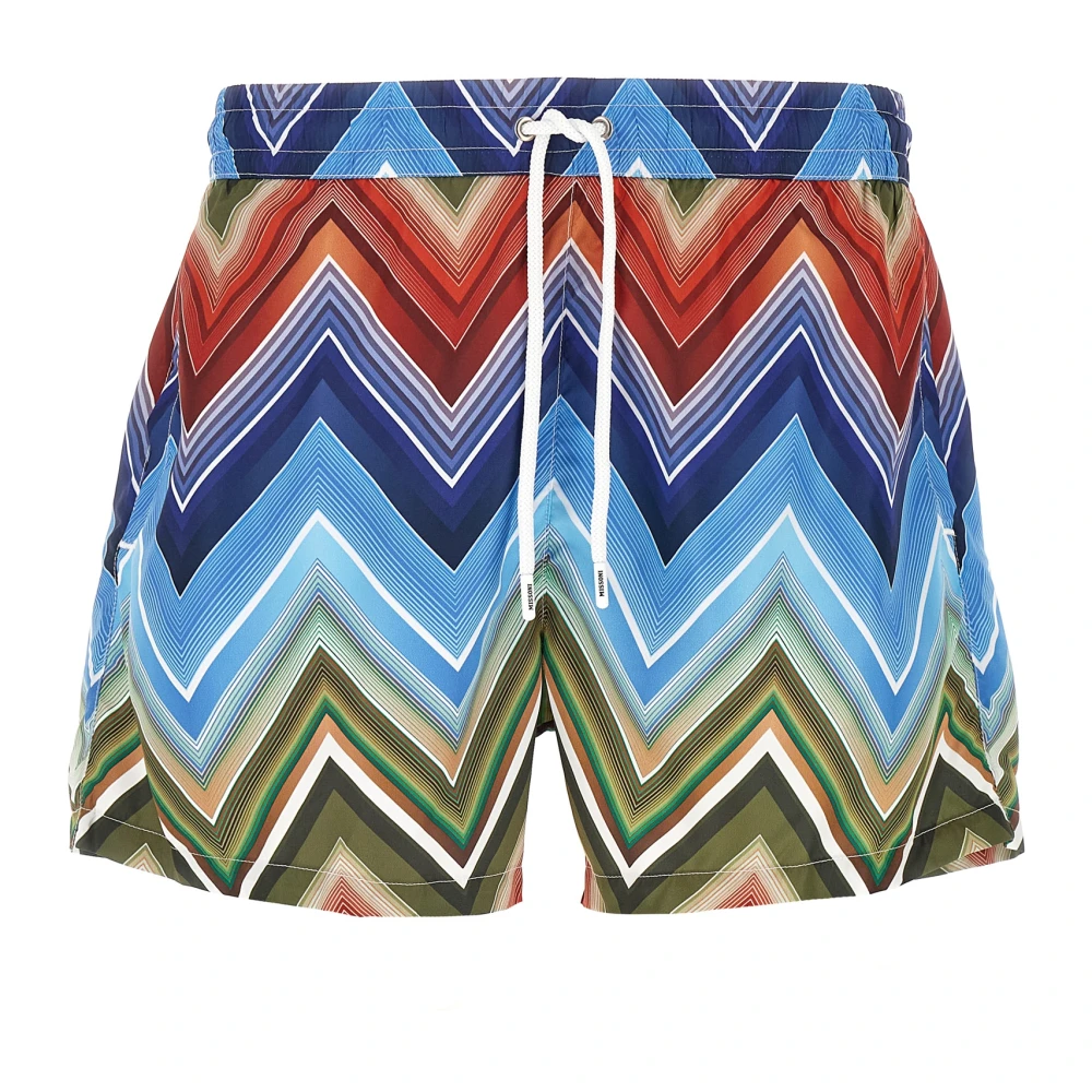 Missoni Men's Multicolor Macro Zigzag Swimsuit - Beachwear - S - Swimwear