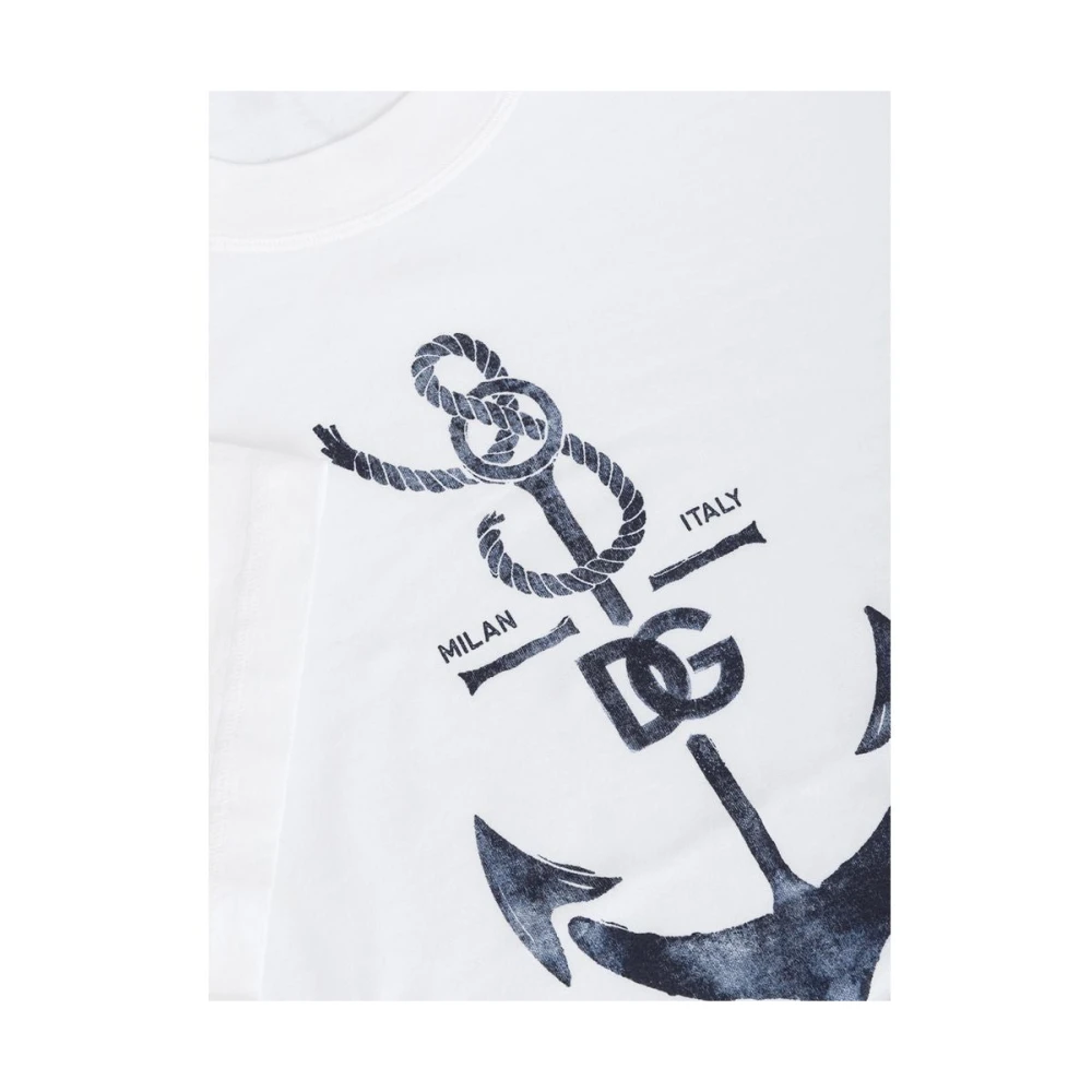 Dolce & Gabbana Wit Katoenen T-Shirt White Heren