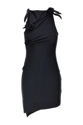 Asymmetric Mini Flower Gown