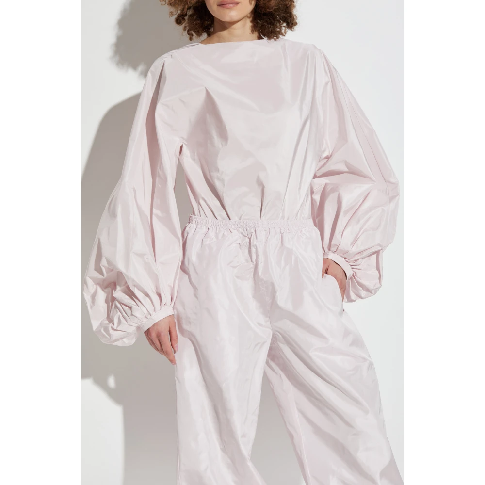 Alaïa Zijden bodysuit Pink Dames