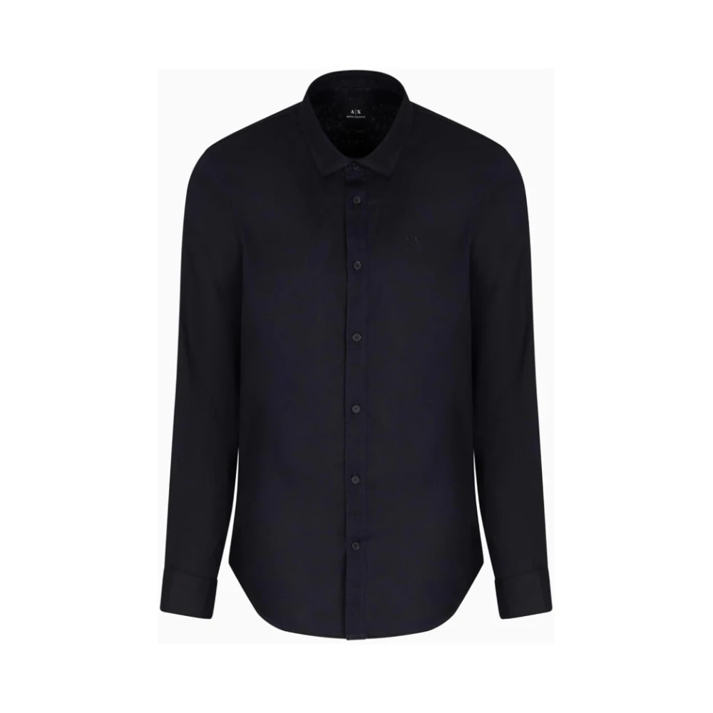 Armani Exchange Homme Bleu - Linen Shirt - Chemises - Taille: 2XL