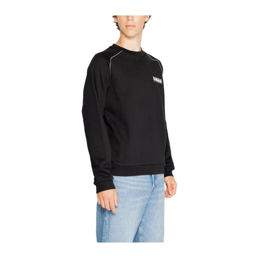 Napapijri Crewneck Cotton-Blend Sweater Black Heren