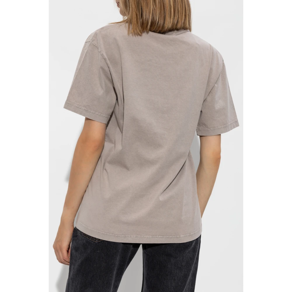 T by Alexander Wang Logo T-shirt Gray Dames