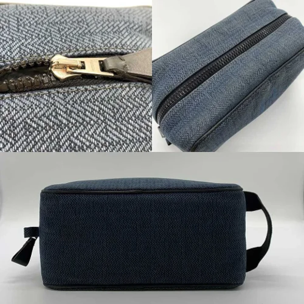 Hermès Vintage Pre-owned Canvas clutches Blue Dames