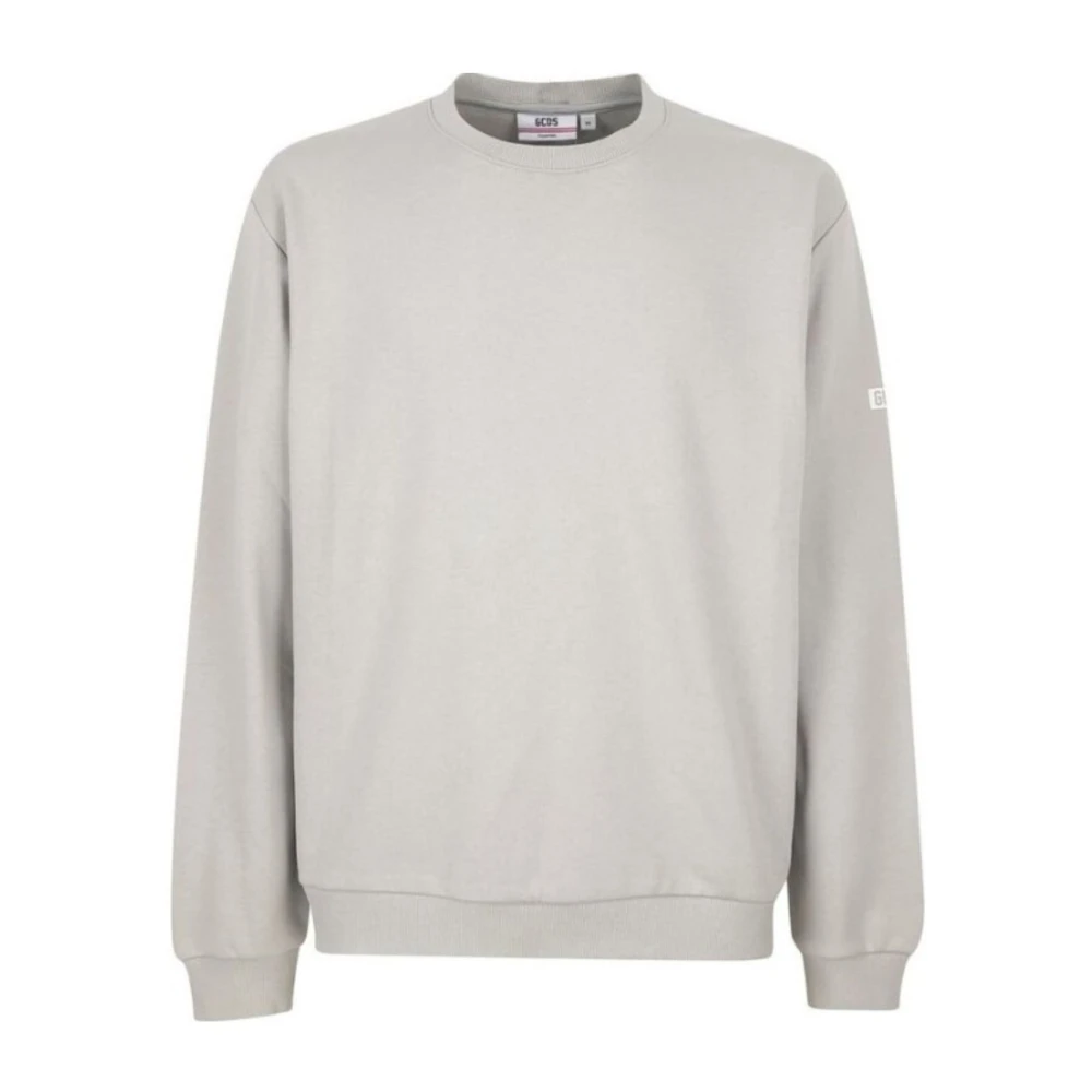 Gcds Heren Crewneck Essentials Sweatshirt Gray Heren