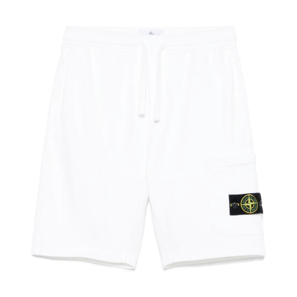 Stone Island Witte Bermuda's voor Mannen White Heren