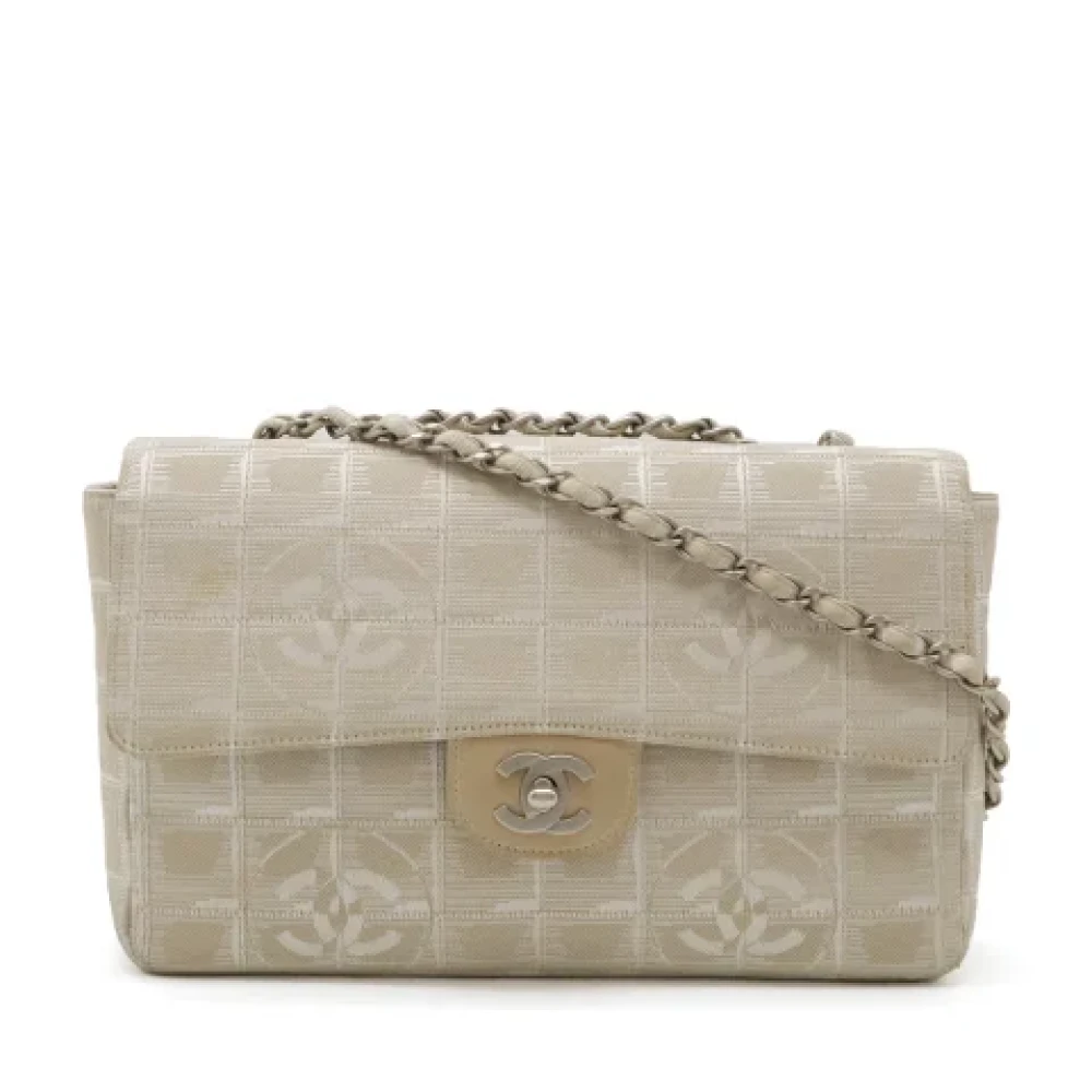 Chanel Vintage Pre-owned Canvas crossbody-bags Beige Dames