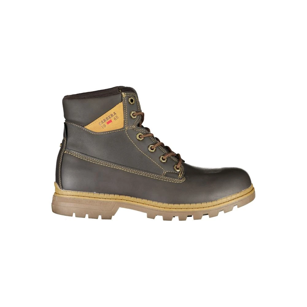 Carrera Men's Brown Lace-Up Boots, 7 Uk, Robust Lace-Up Boots With Contrast Details