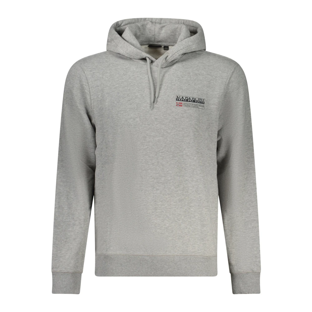 Napapijri Grijze hoodie met logoprint Gray Heren