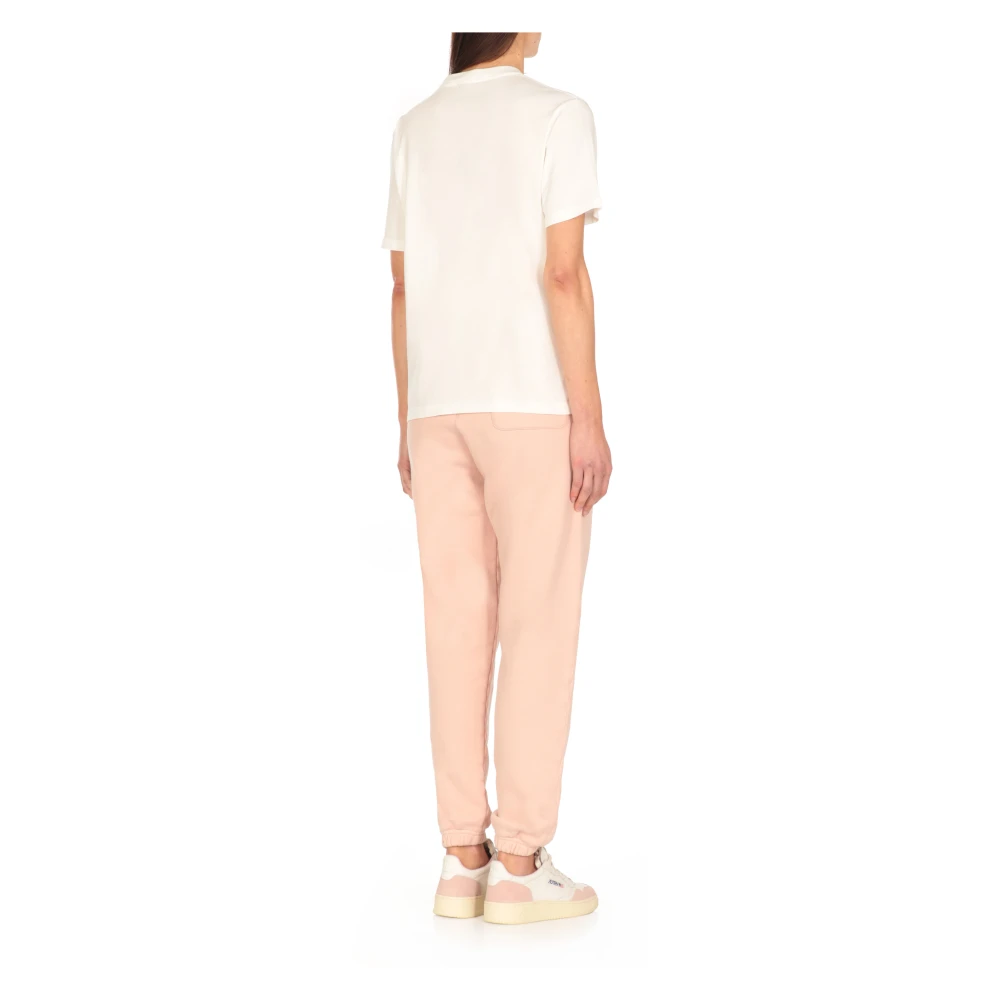 Autry Katoenen T-shirt met Logo White Dames