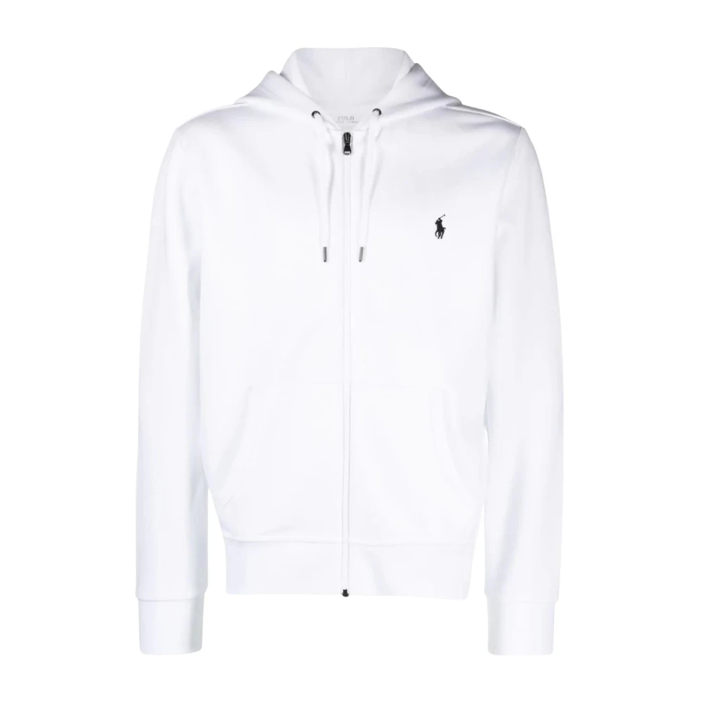 Ralph Lauren Broderad Logga Helzip Tröja White, Herr