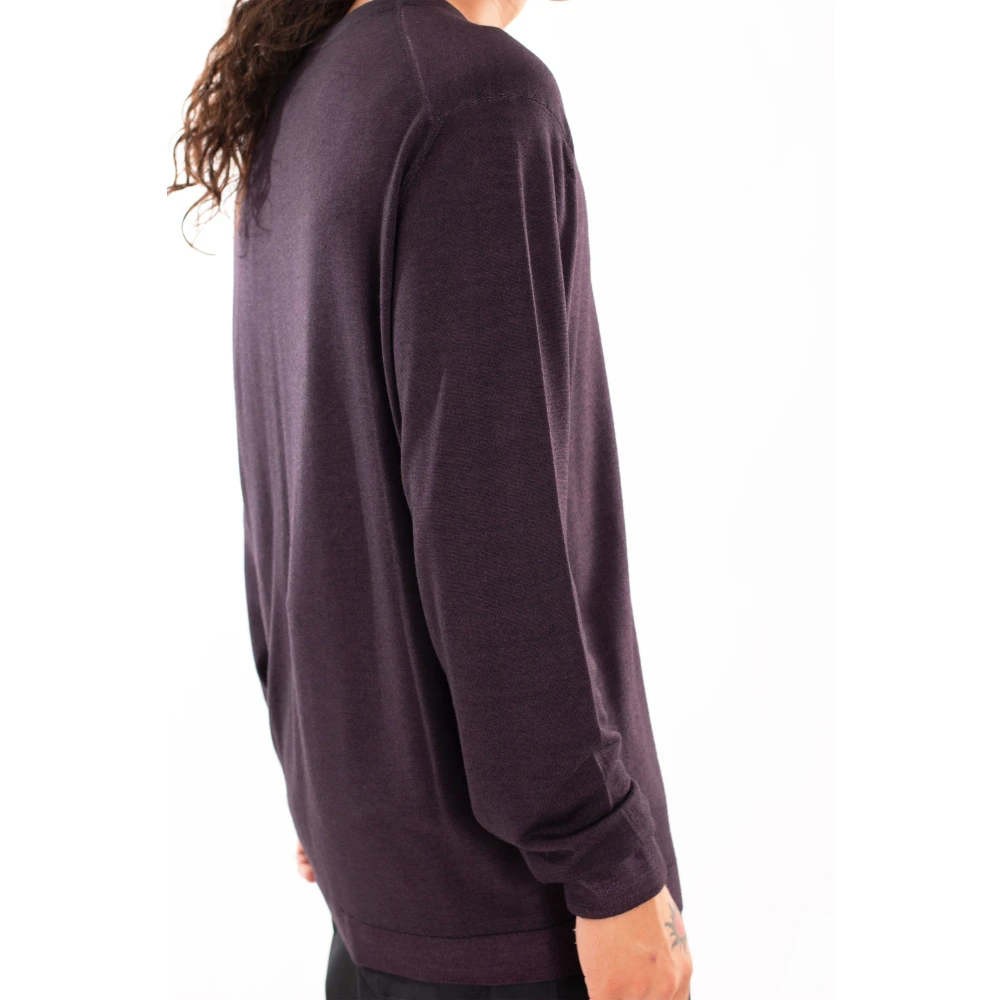 C.P. Company Snel Geverfd Logo Gebreid Purple Heren