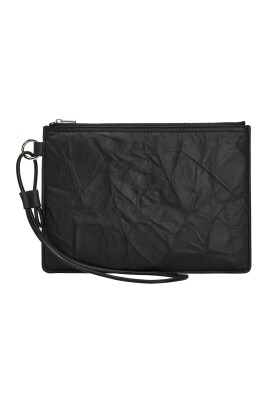 black-crinkle-leather-zip-pouch