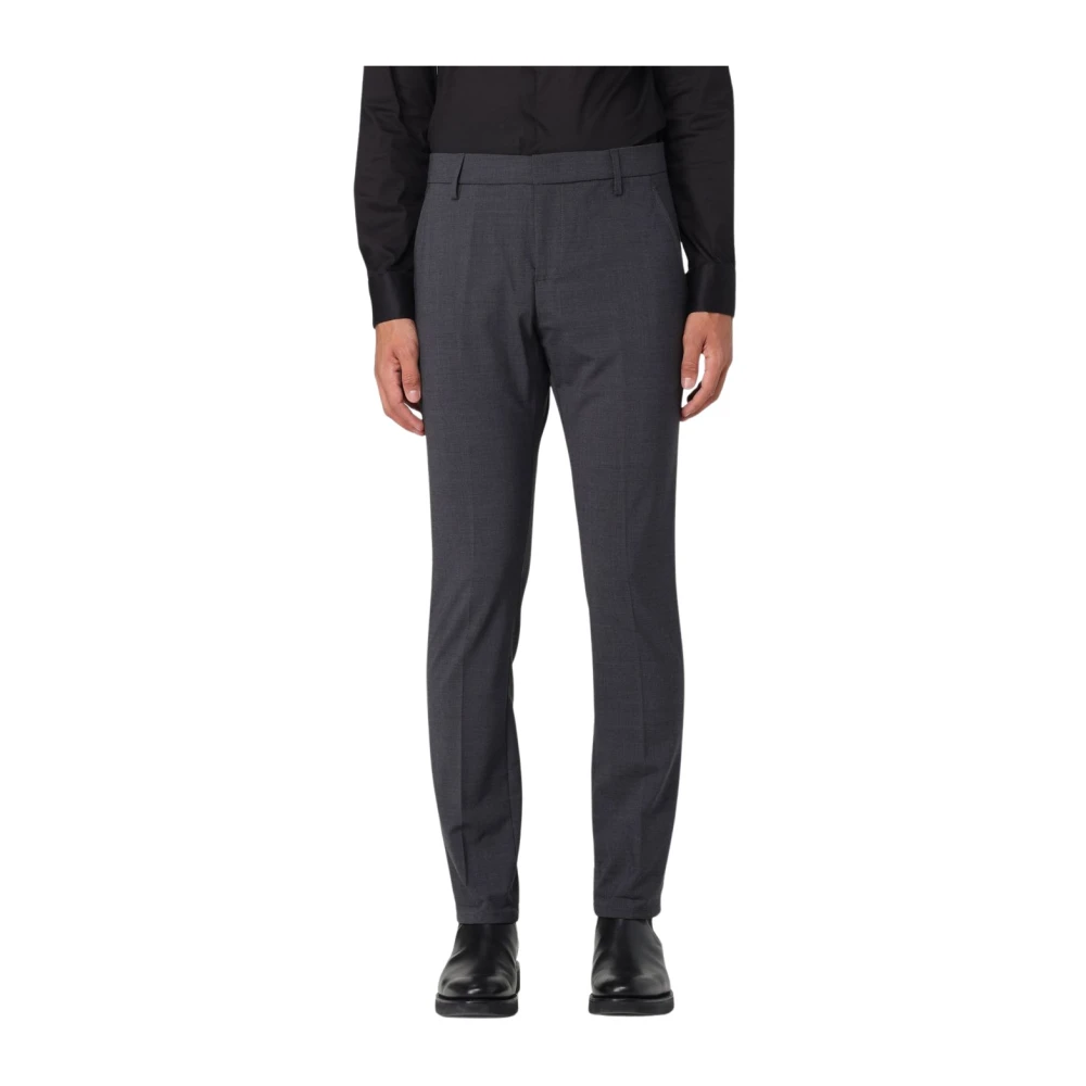 Dondup Men's Gray Technical Wool Gaubert Trousers - Suit Trousers - W35- Trousers