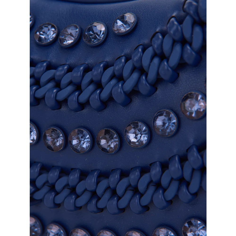 La Carrie Blauwe Andromeda Kleine Handtas met Kettingen en Strass Blue Dames