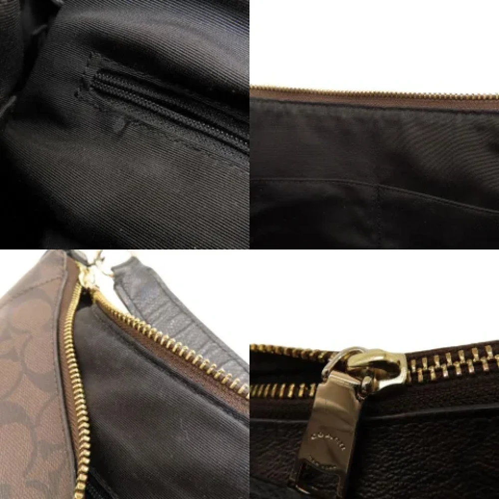 Coach Pre-owned Plastic shoulder-bags Brown Dames