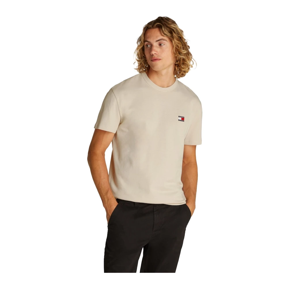 Tommy Jeans Blauw Regular Fit Katoenen T-shirt Beige Heren