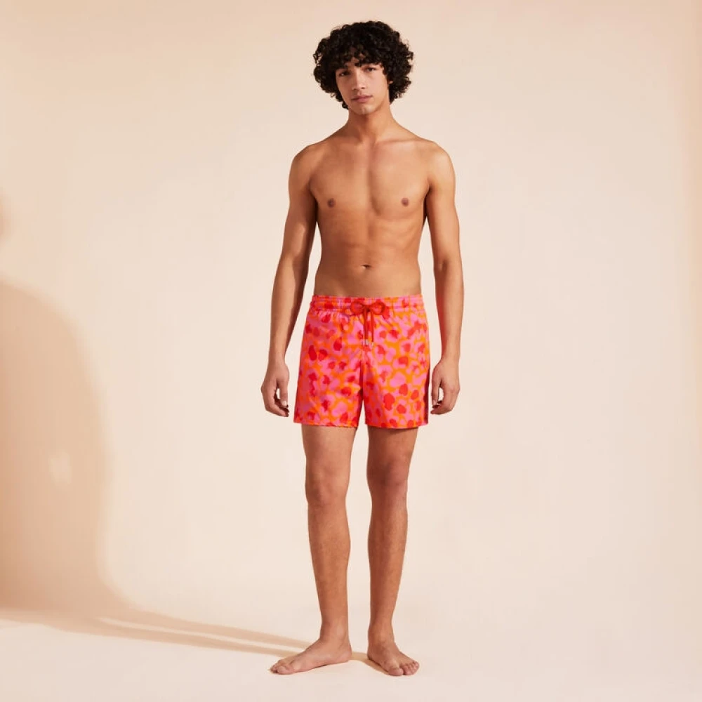Vilebrequin Luipaardprint Zwemshorts Orange Heren