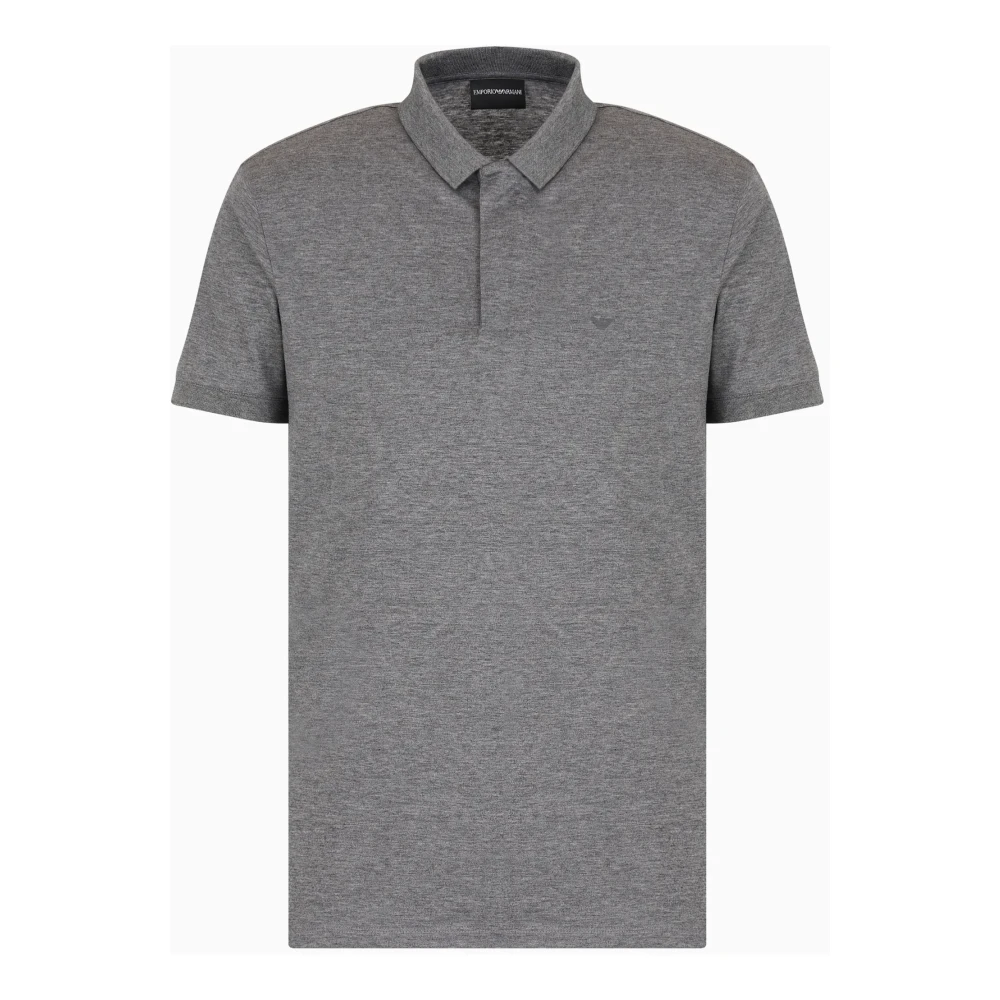 Emporio Armani Grijze Polo Shirt met Logo Details Gray Heren